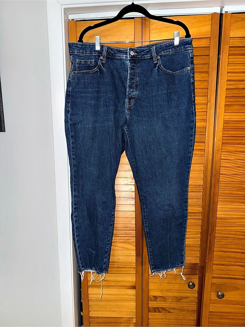 Old Navy High-Rise O.G. Straight Secret-Slim Pockets Jeans Blue Waist 18